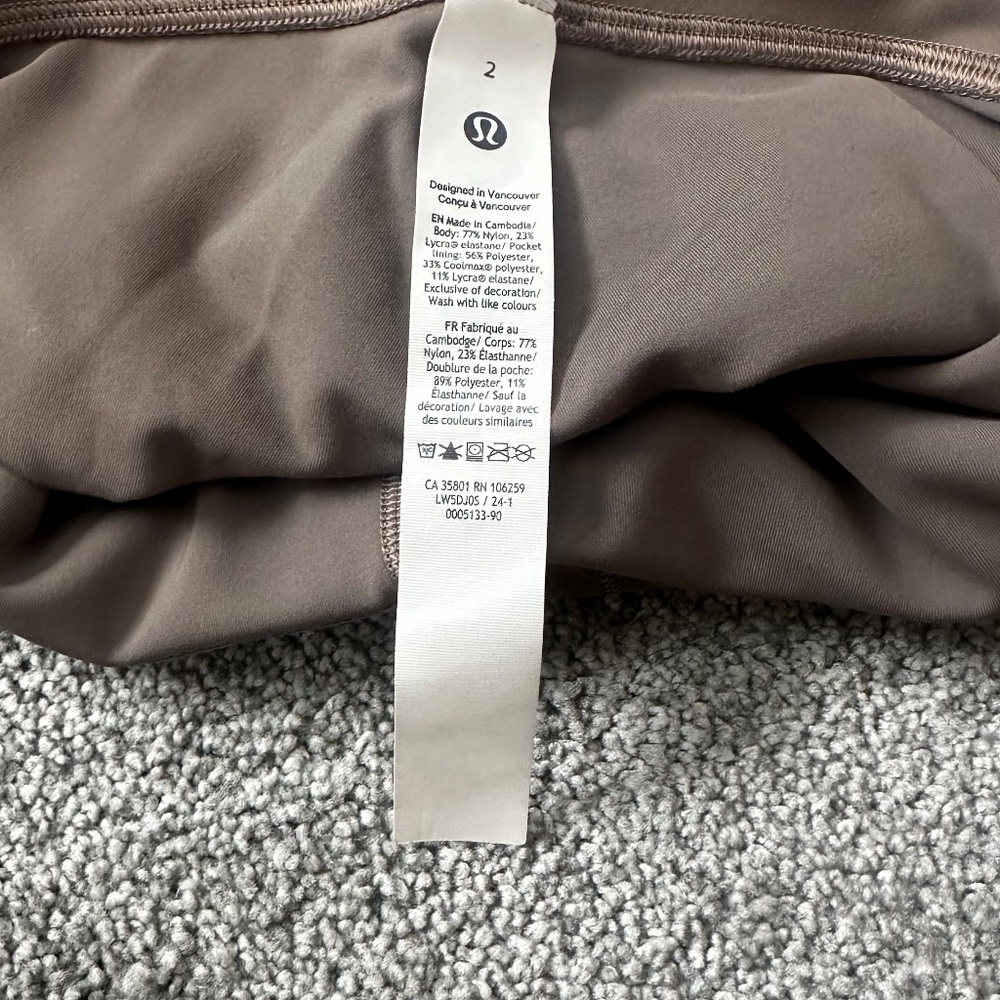 Lululemon Wunder Train High-Rise Tight 28" Army Green Leggings - Picture 3 of 4